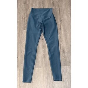 Alo Yoga High Waist Airbrush Leggings Blue Gray Sculpting Yoga Pants Small